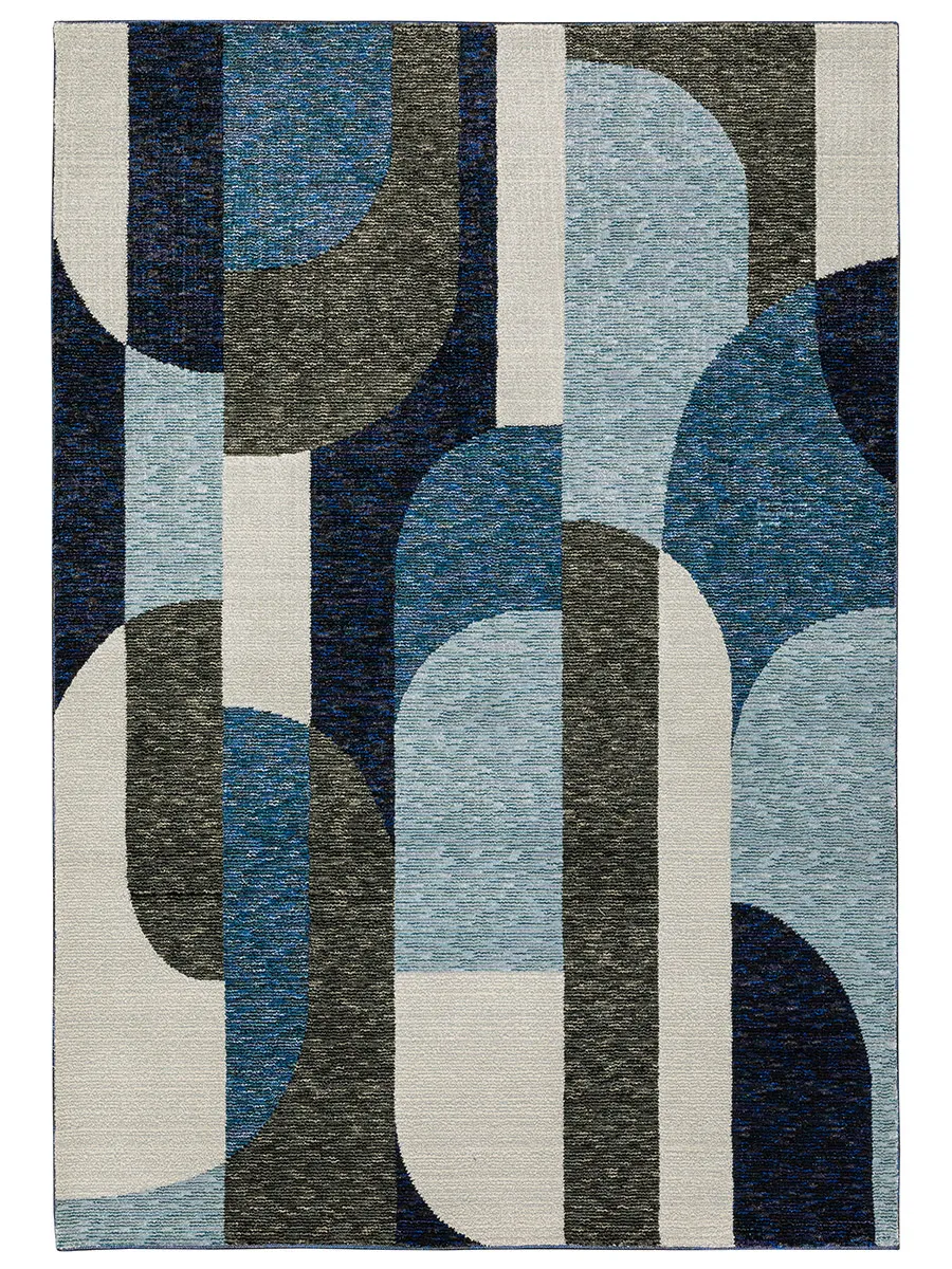 Strada 6'7" x 9'6" Blue Rug