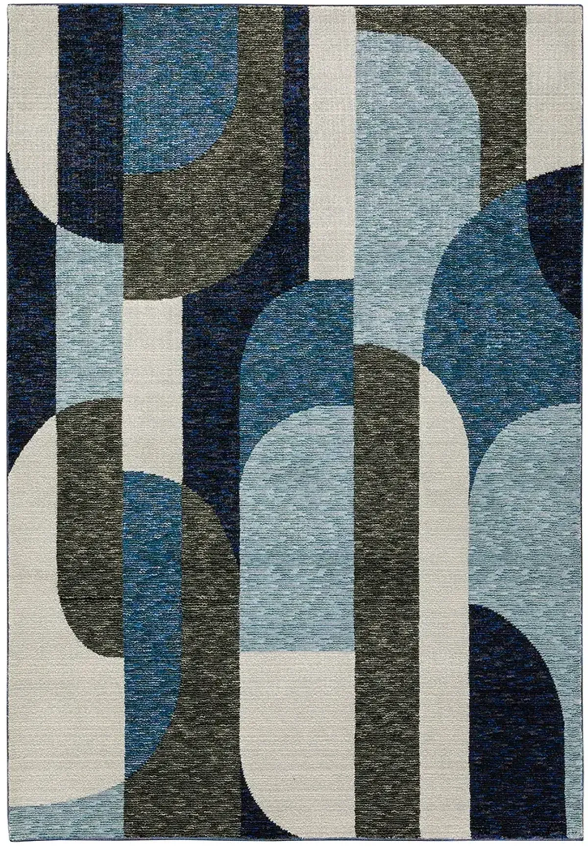 Strada 6'7" x 9'6" Blue Rug