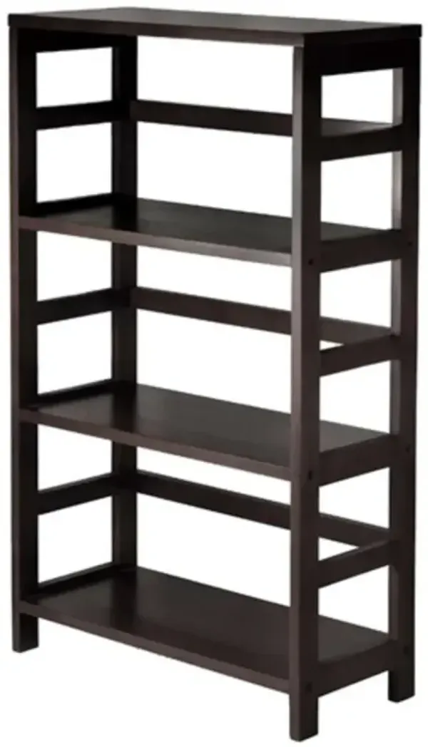 3-Shelf Wooden Bookcase Shelving Unit for Home and Office Storage