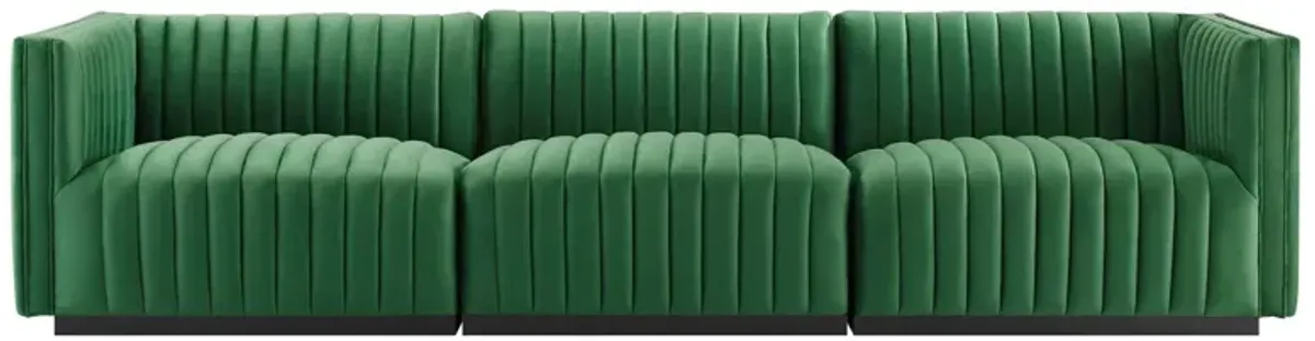 Conjure Channel Tufted Performance Velvet Sofa