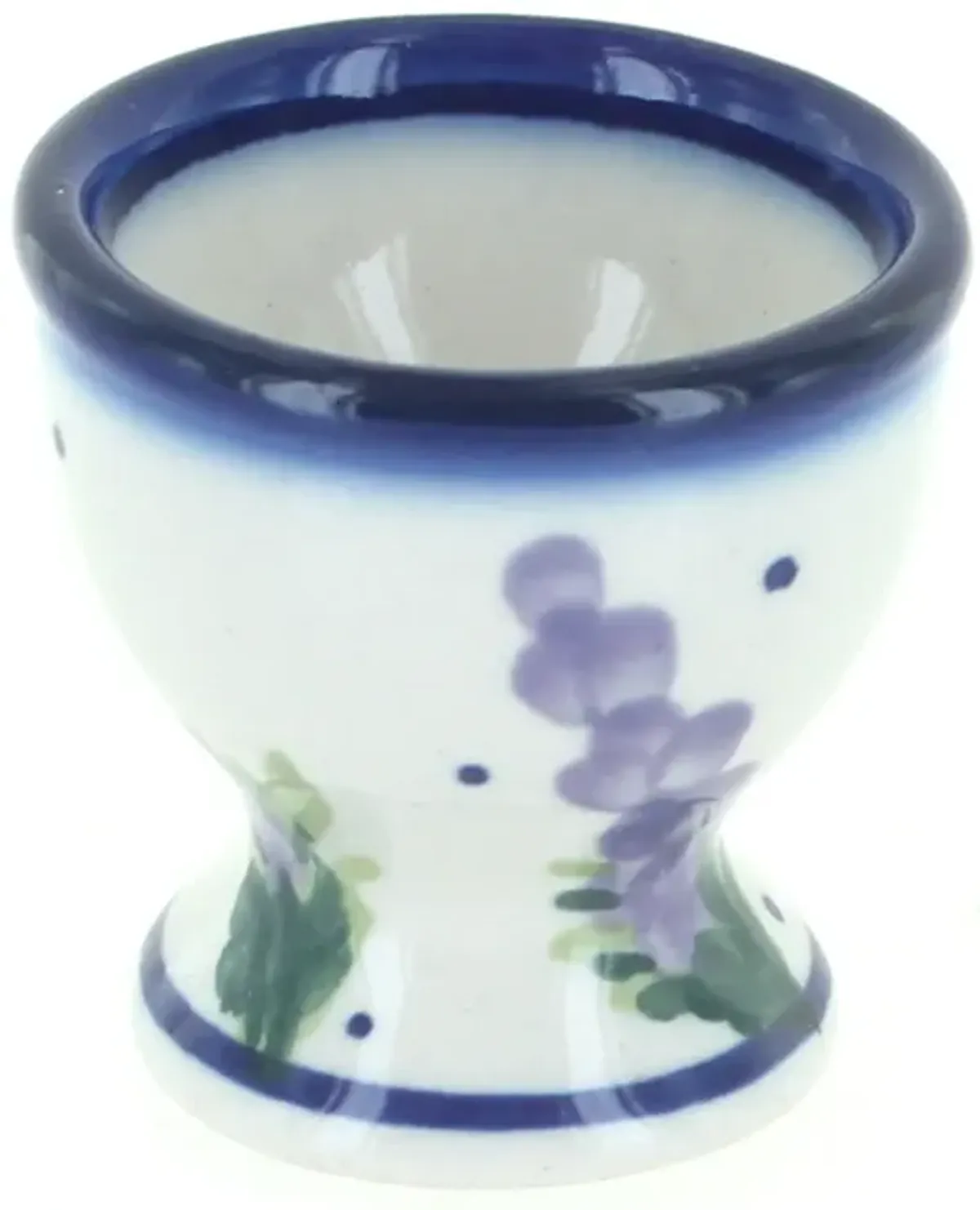 Blue Rose Polish Pottery Forget Me Not Egg Cup
