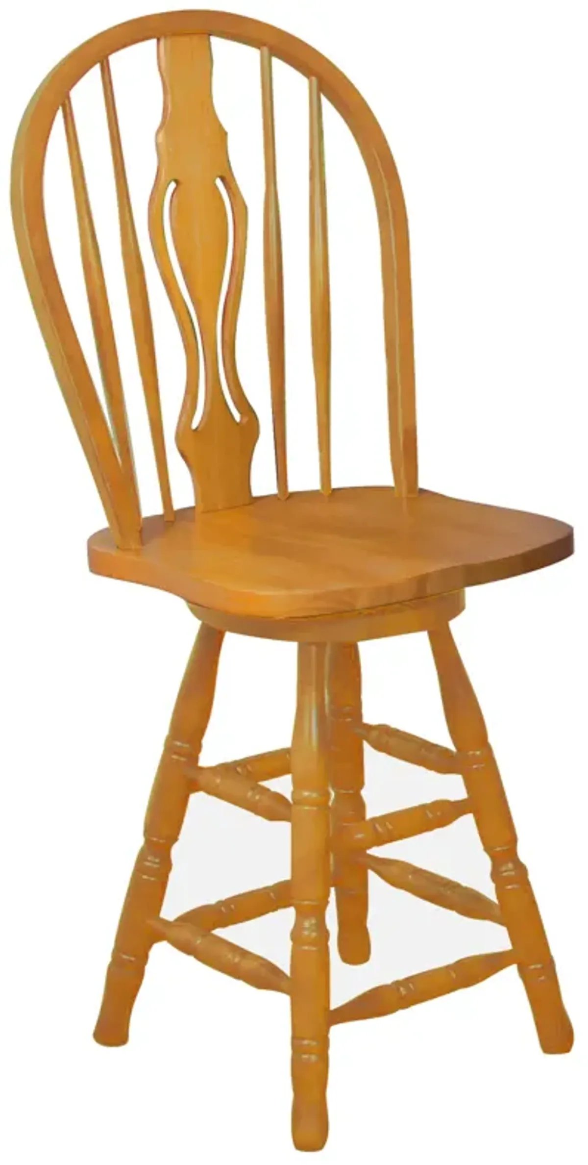 Oak Selections 45 in. High Back Wood Frame 24 in. Bar Stool