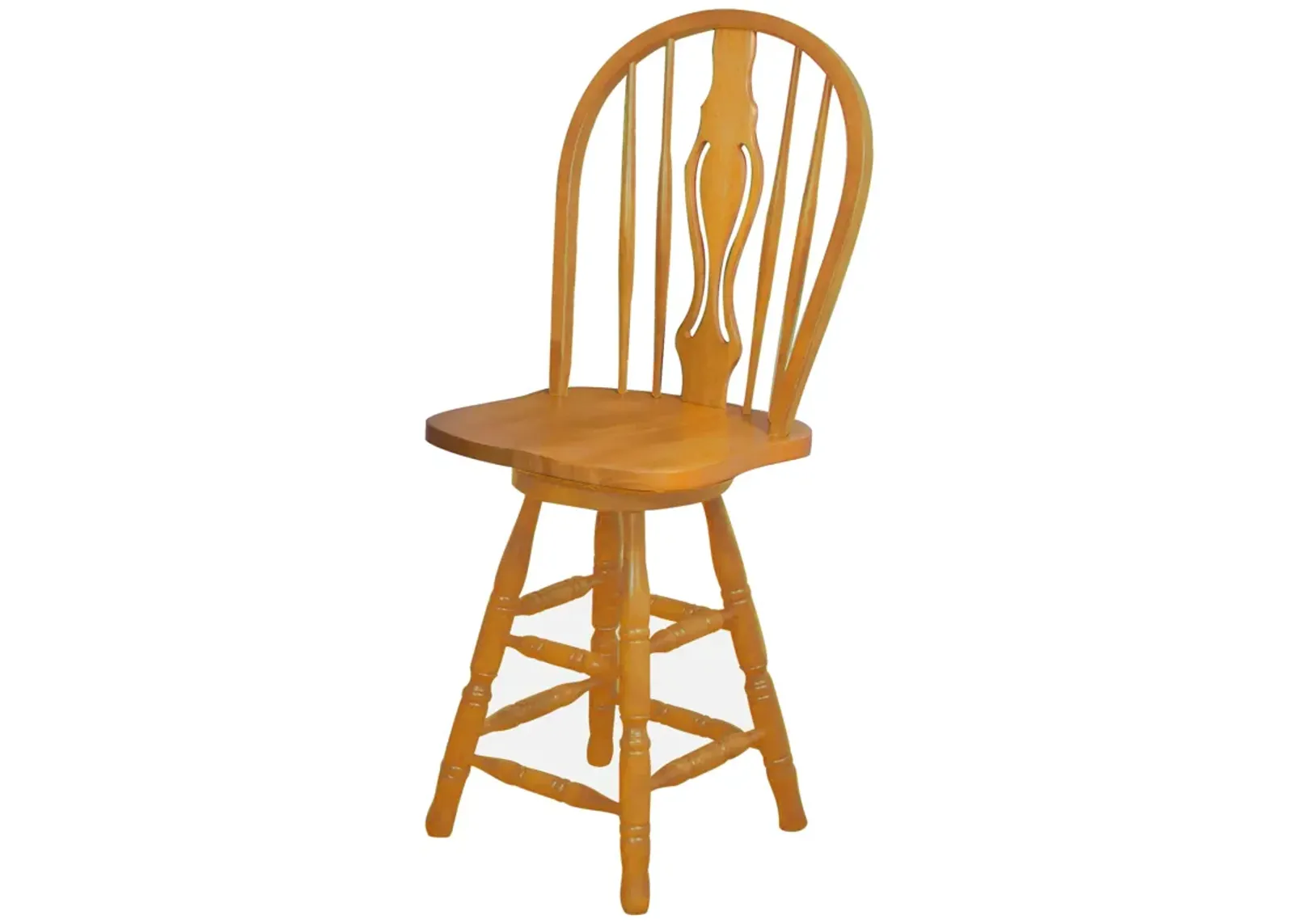 Oak Selections 45 in. High Back Wood Frame 24 in. Bar Stool