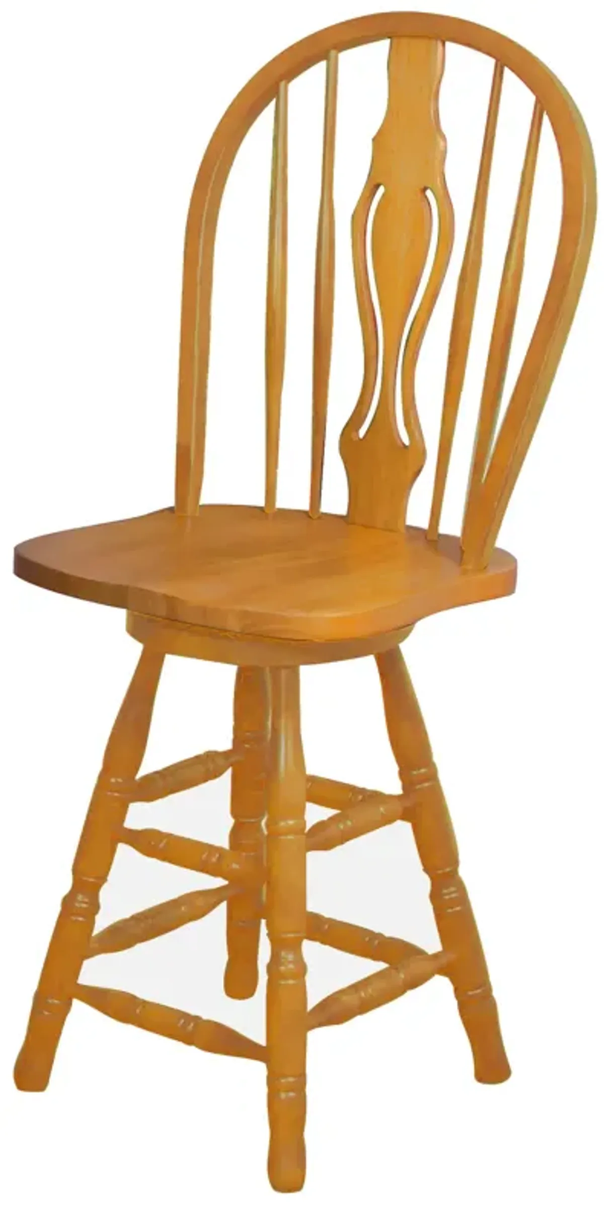 Oak Selections 45 in. High Back Wood Frame 24 in. Bar Stool