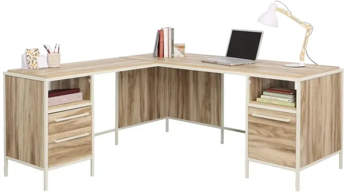 Sauder Nova Loft L Desk in Kiln Acacia