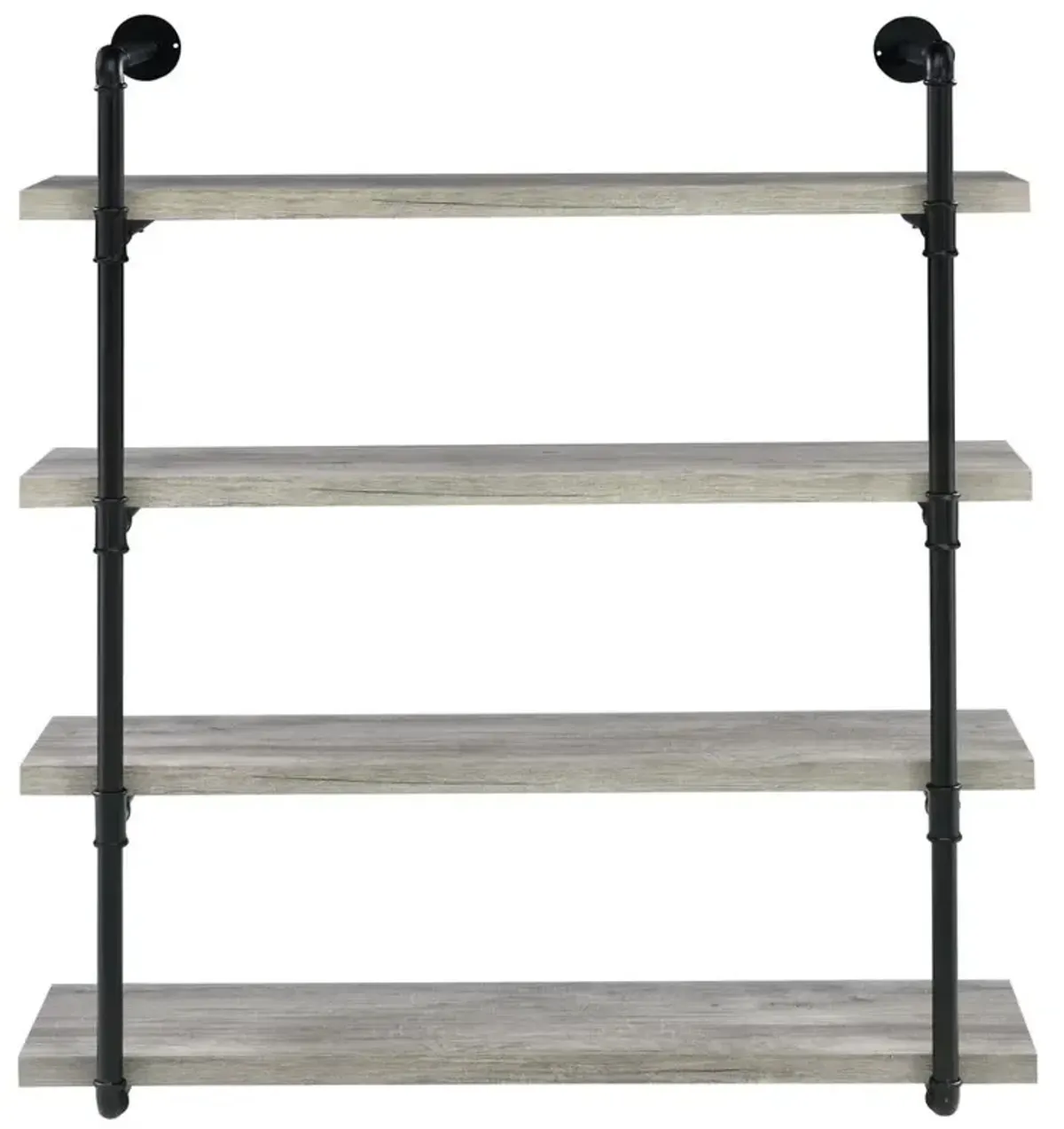 Elmcrest 40-inch Wall Shelf Black and Grey Driftwood