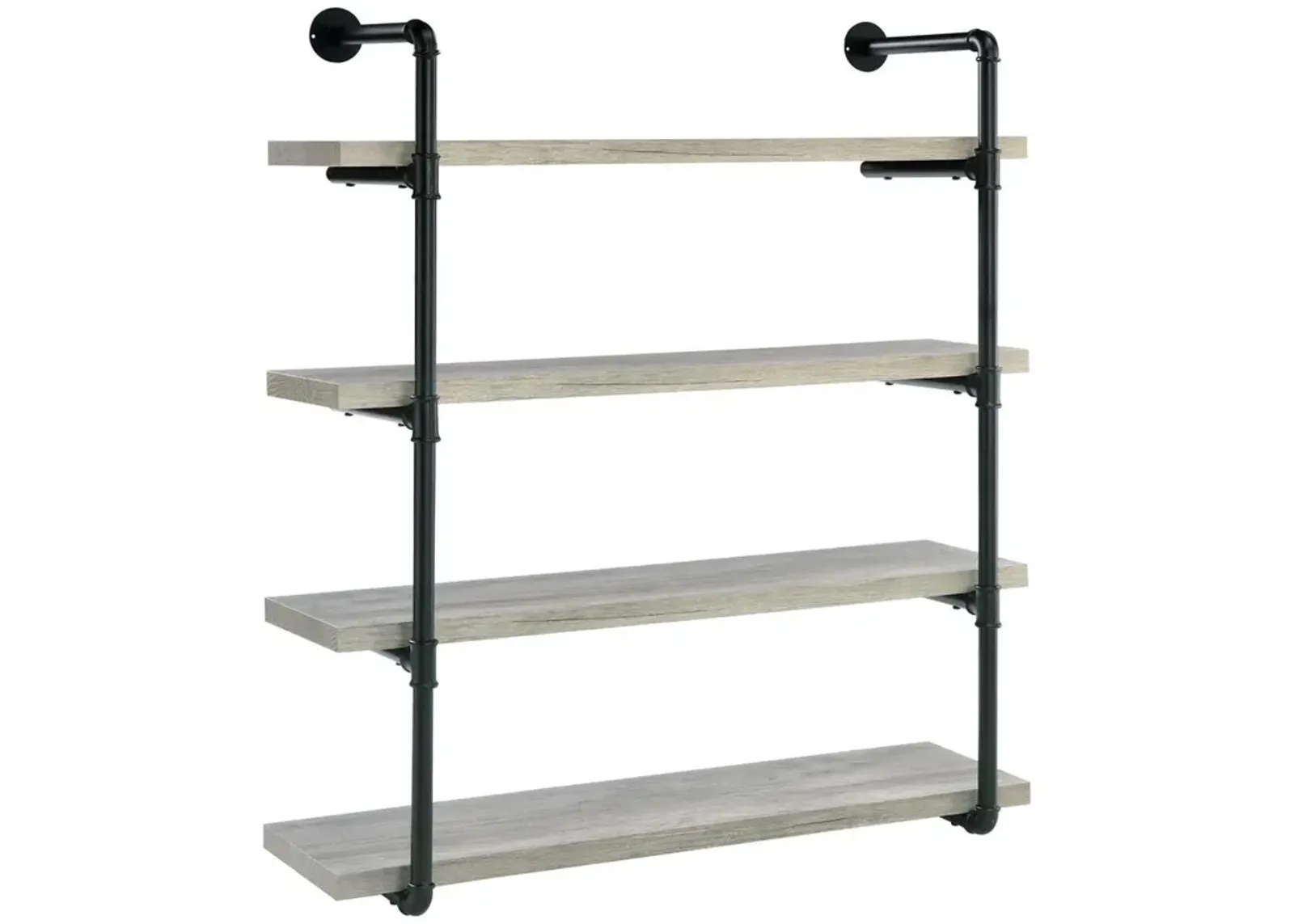 Elmcrest 40-inch Wall Shelf Black and Grey Driftwood