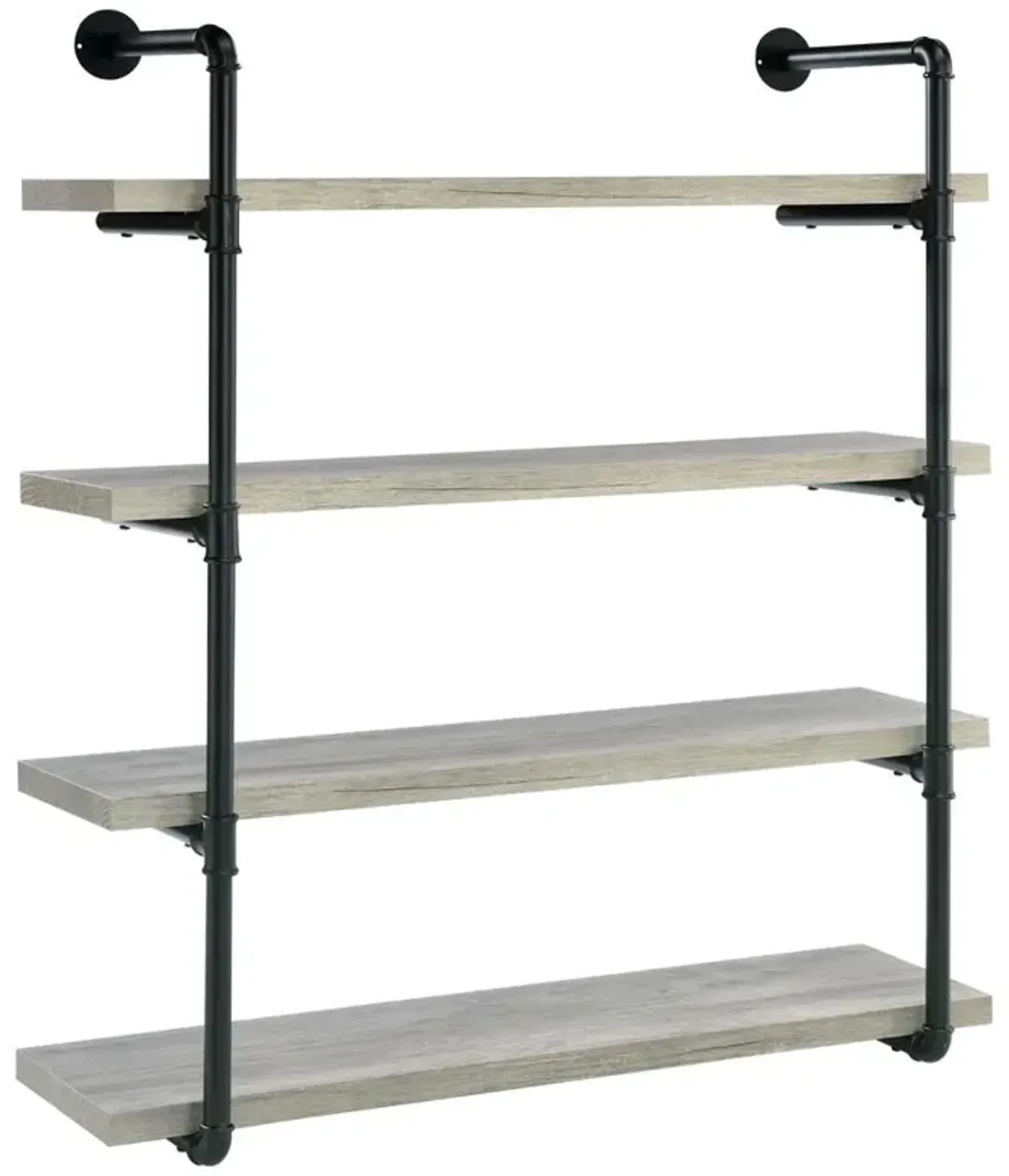 Elmcrest 40-inch Wall Shelf Black and Grey Driftwood