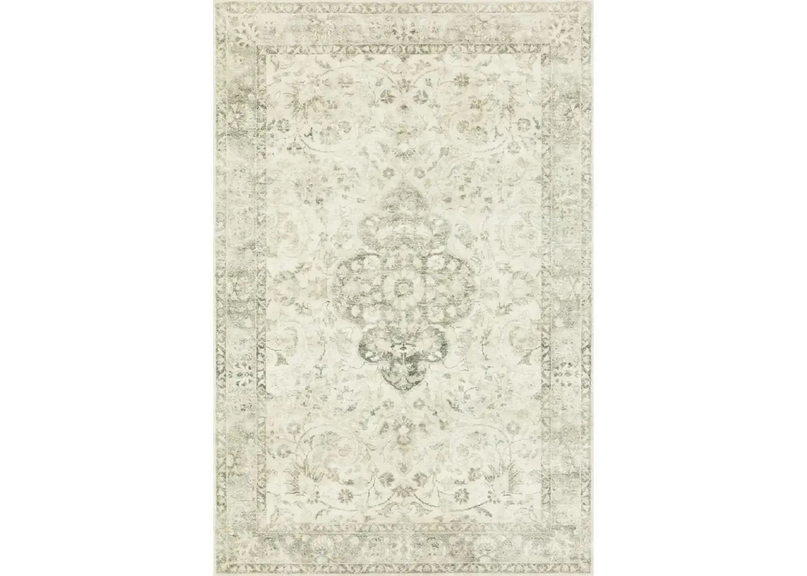 Rosette ROS02 Ivory/Silver 7'6" x 9'6" Rug