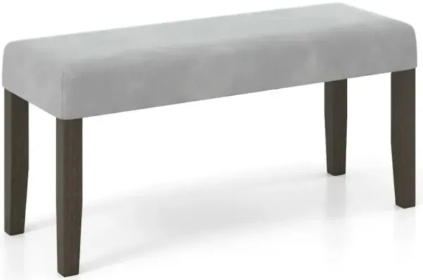 Hivvago End of Bed Bench with Padded Seat and Solid Wood Legs