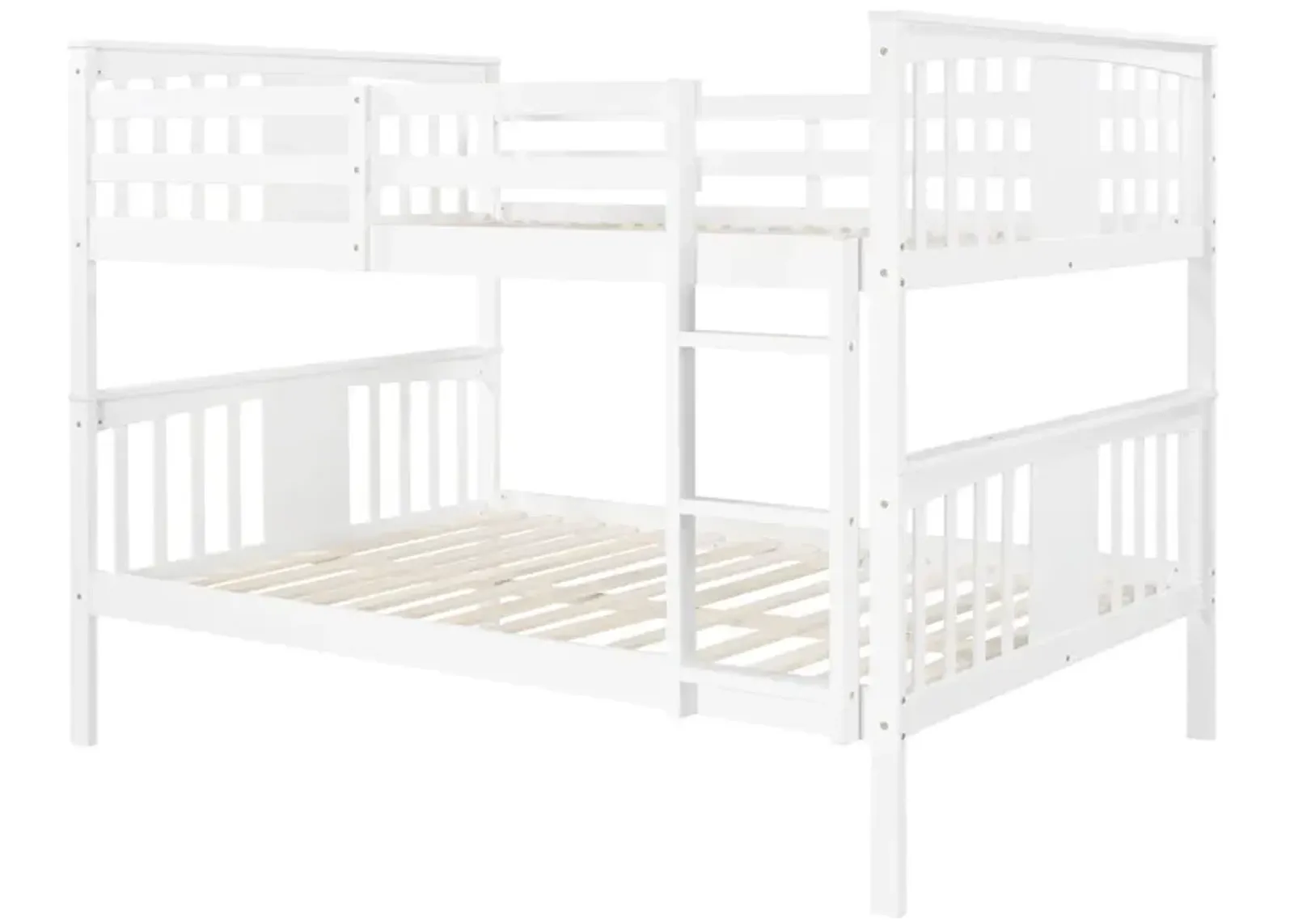 Full Over Full Bunk Bed With Ladder For Bedroom, Guest Room Furniture