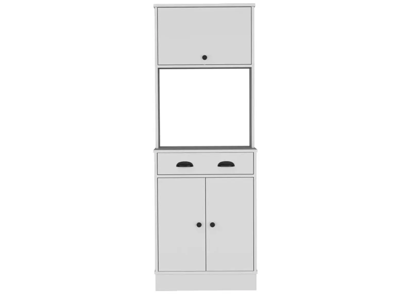 Pantry Cabinet Microwave Stand Warden, Kitchen, White