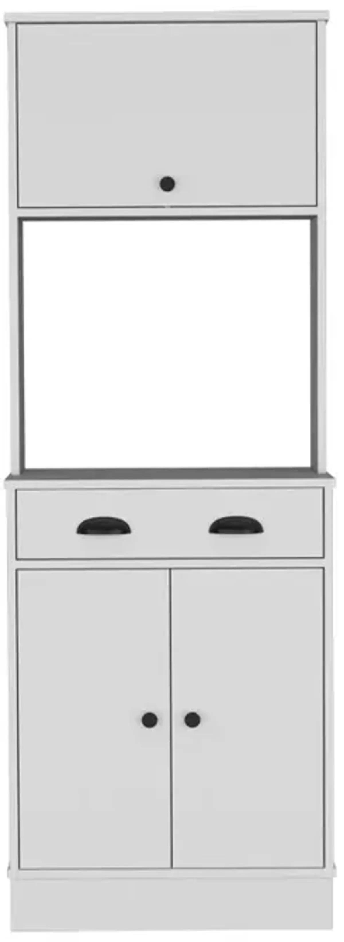 Pantry Cabinet Microwave Stand Warden, Kitchen, White