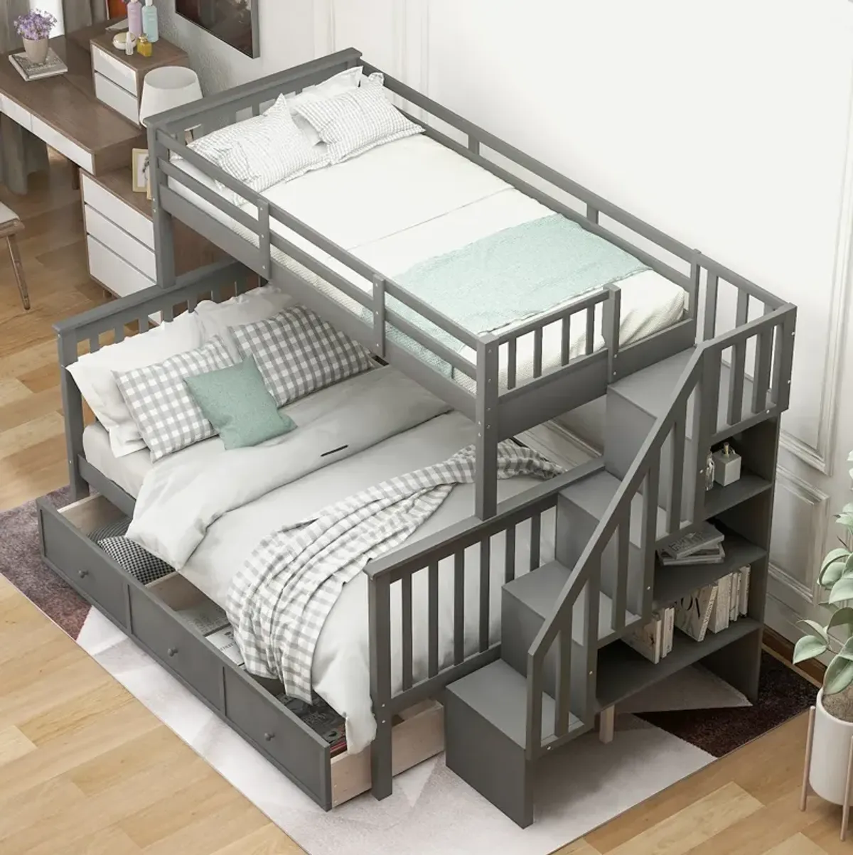 Merax Bunk Bed with Drawers