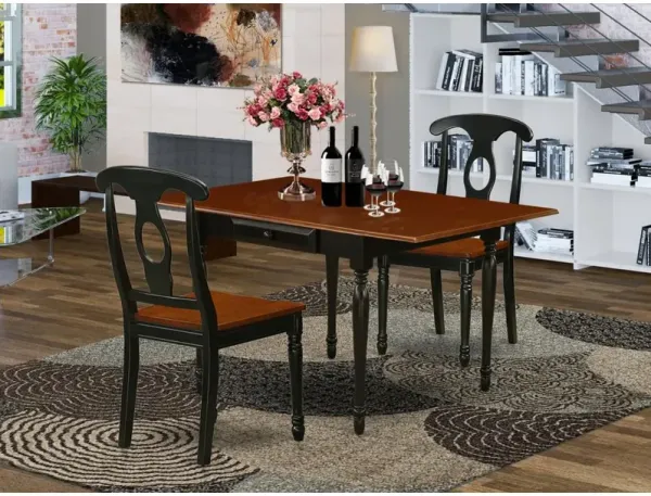 East West Furniture Dining Room Set Black & Cherry