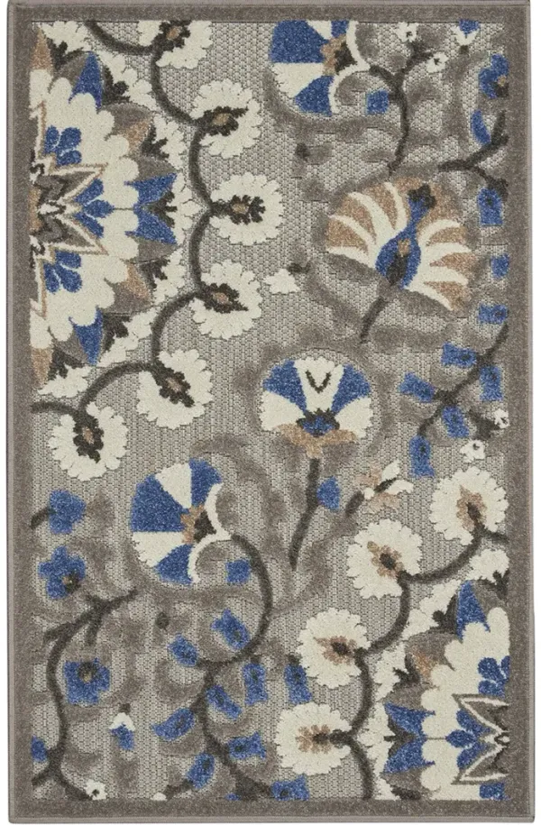 Aloha ALH20 Gray/Multicolor 3'6" x 5'6" Rug