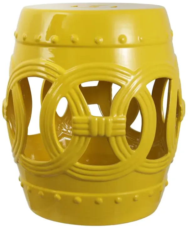 Lucky Coins 16" Chinese Ceramic Drum Garden Stool