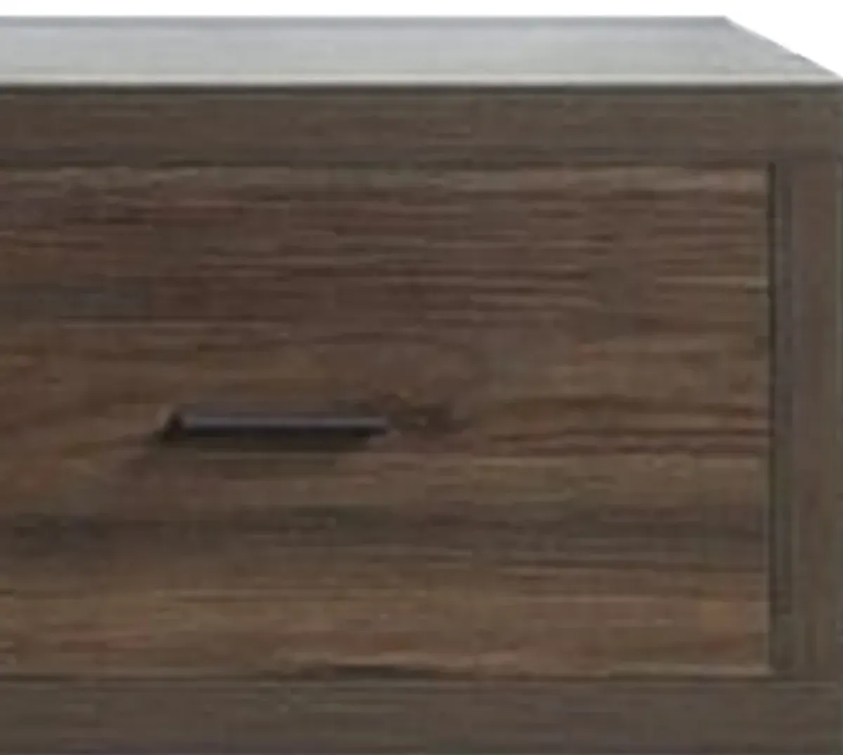 TV Stand with 3 Drawers and Grain Details, Brown-Benzara