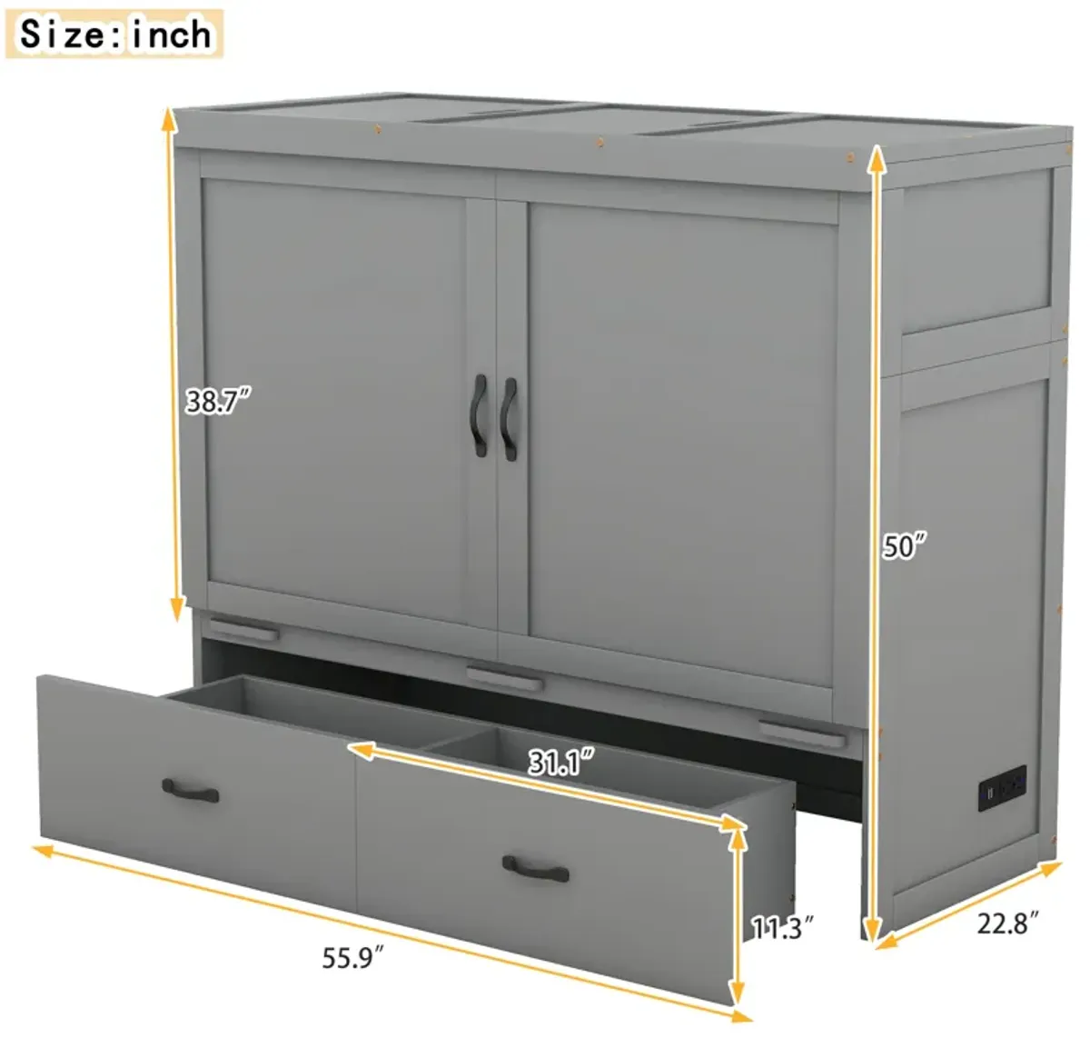 Merax Dual Purpose Bed with USB Port