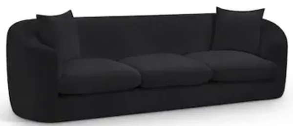 Meridian Furniture Penelope Black Chenille Fabric Sofa