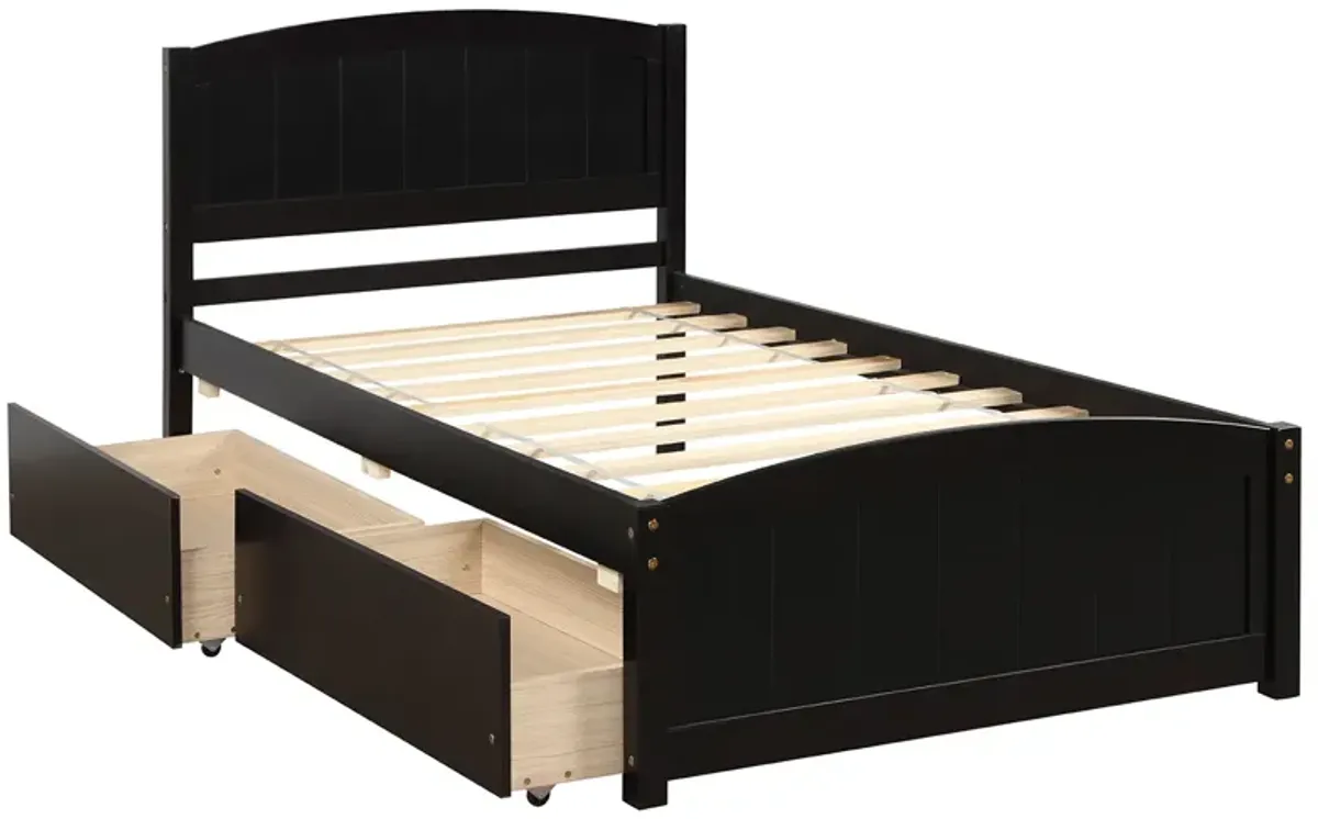 Merax Platform Bed with Two Drawers