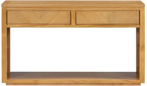 Clihome 55" Console Table, Rustic Wooden Entryway Table with Storage Drawers and Open Shelf, Elegant Sofa Table for Hallway and Living Room (Espresso)