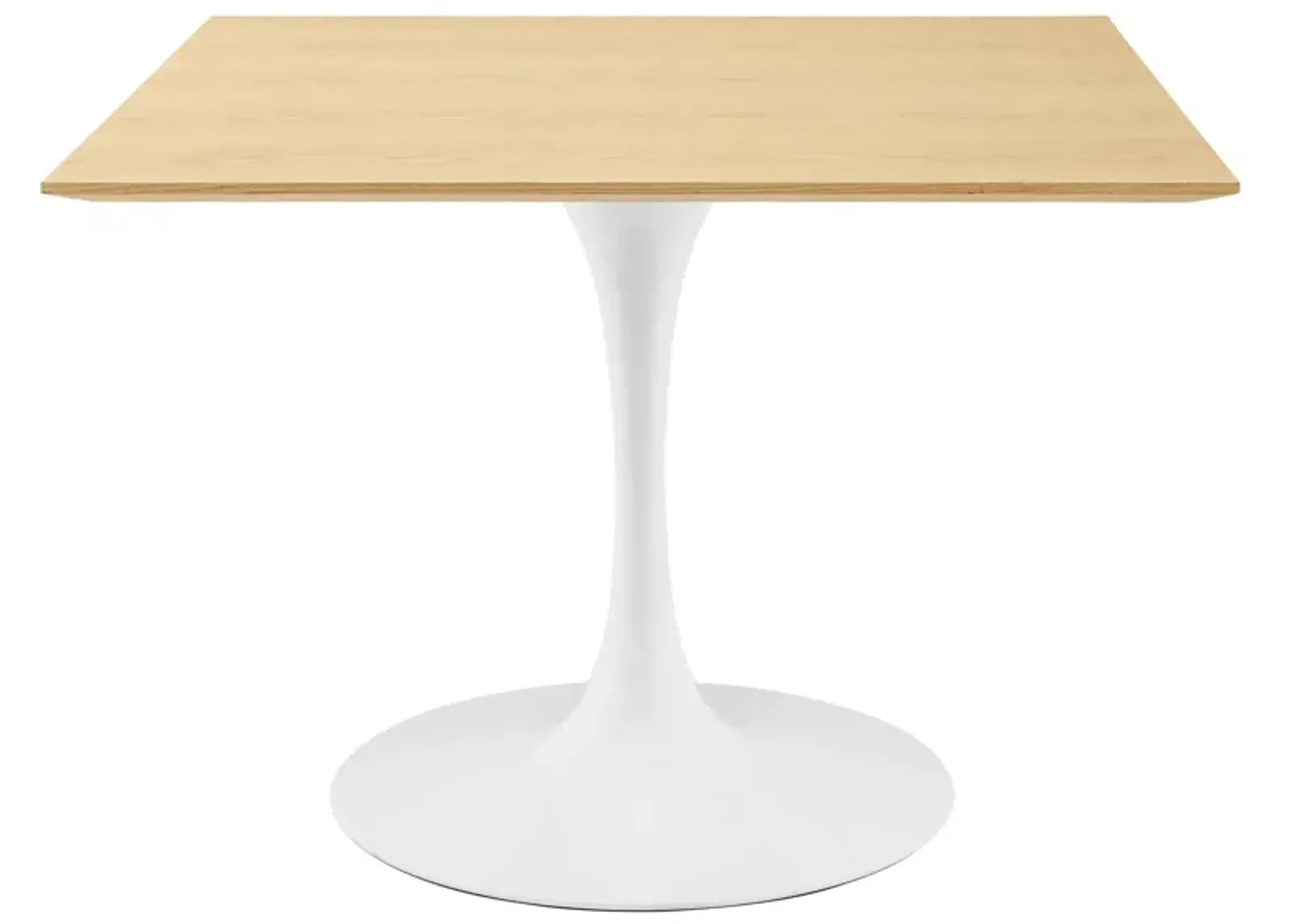 Modway - Lippa 40" Square Dining Table White Natural