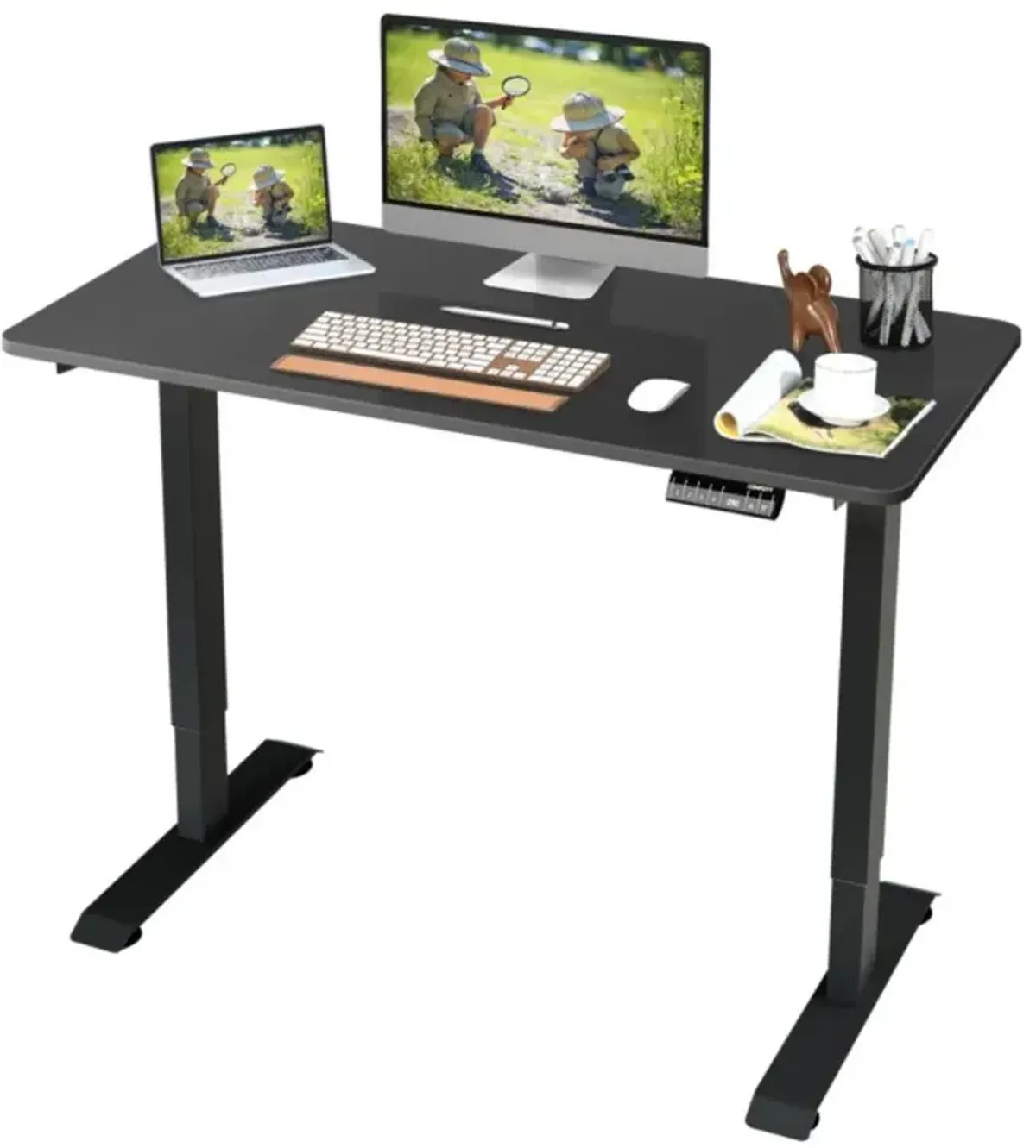 Hivvago Electric Height Adjustable Standing Desk with Memory Controller