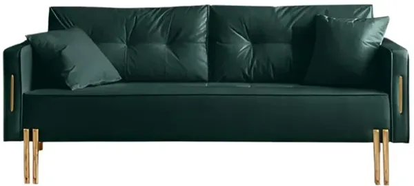 Luxury Modern Upholstered Sofa 3-Seater Couch with 2 Pillows for Living Room & Apartment