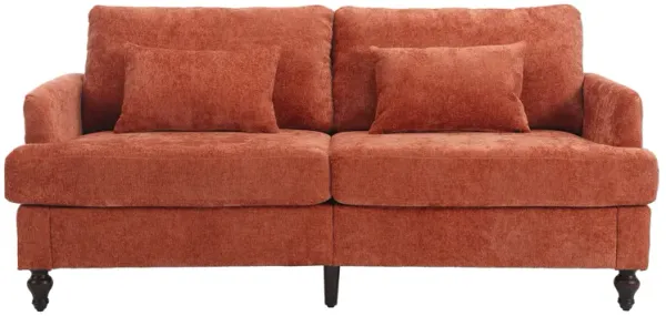 Clihome Modern chenille Fabric Loveseat, 2-Seat Upholstered Loveseat Sofa Modern Couch