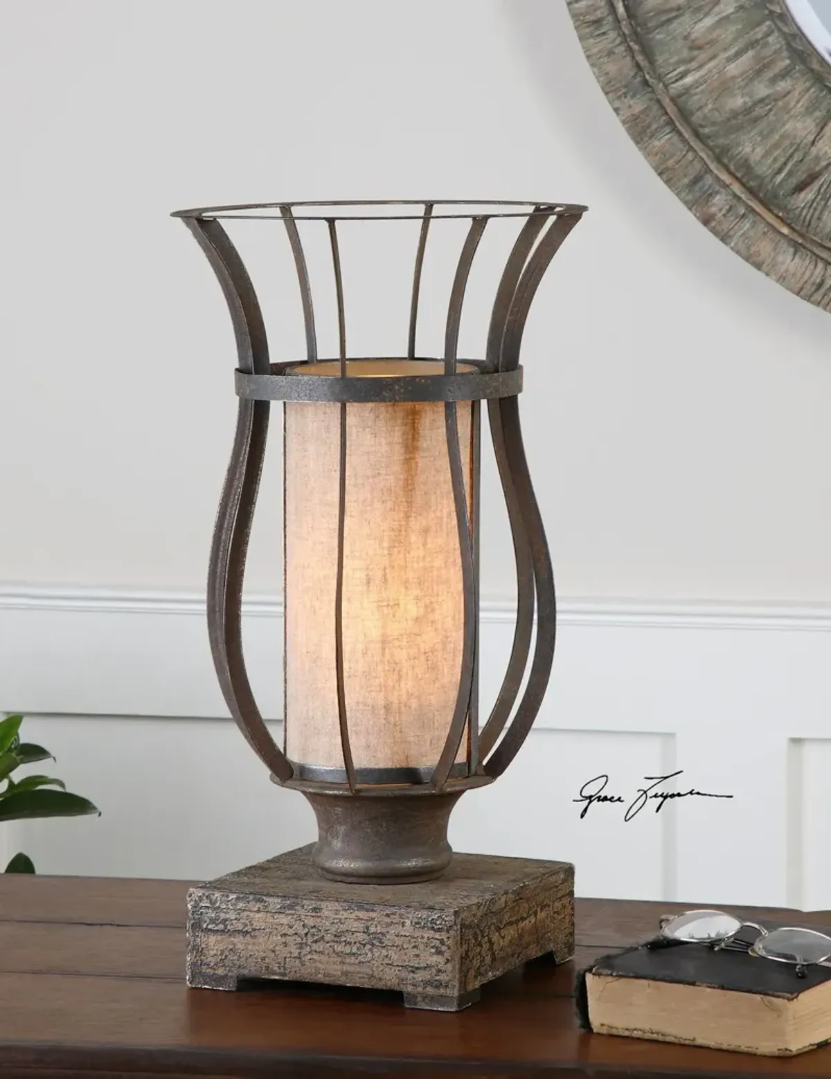 Uttermost Minozzo Bronze Accent Lamp
