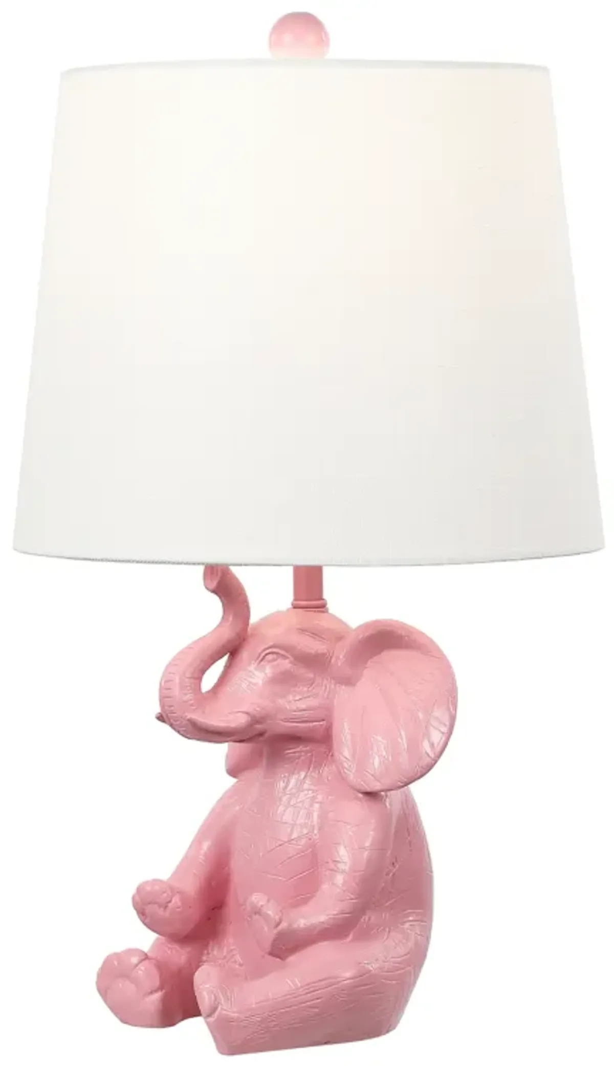 Kairi Modern Shabby Chic Resin/Iron Happy Elephant LED Kids' Table Lamp with Phone Stand