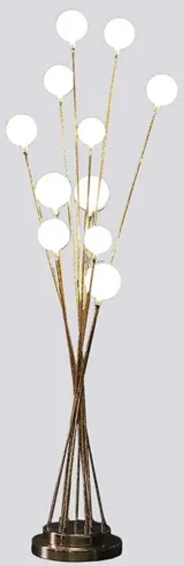 Streamdale 11-Light Chrysanthe Yellow Gold LED Floor Lamp