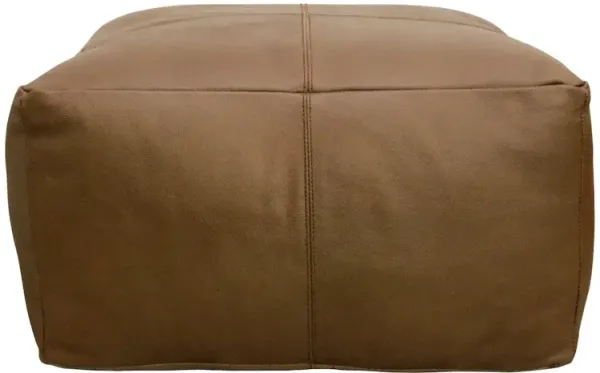 Mid-Century Java Leather Pouf