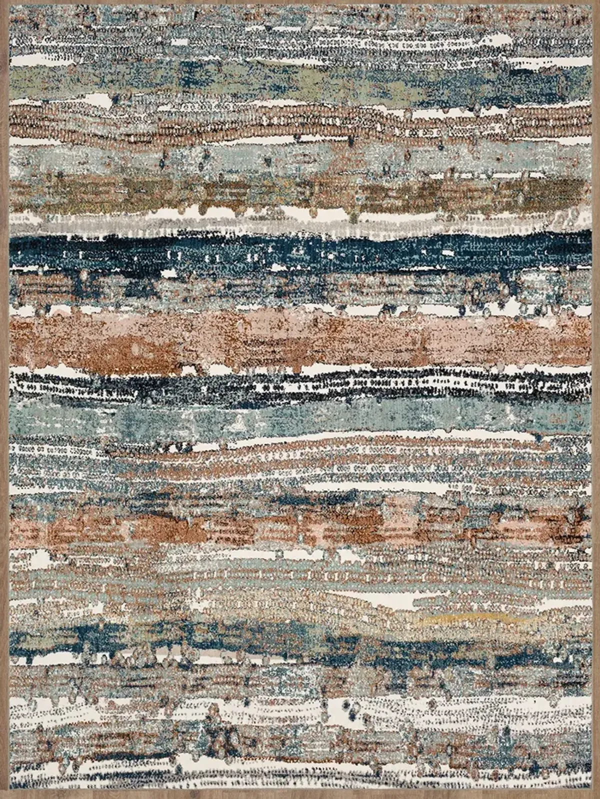 Epiphany Colorful Waves Robin's Egg Blue 5' 3" X 7' 10" Rug