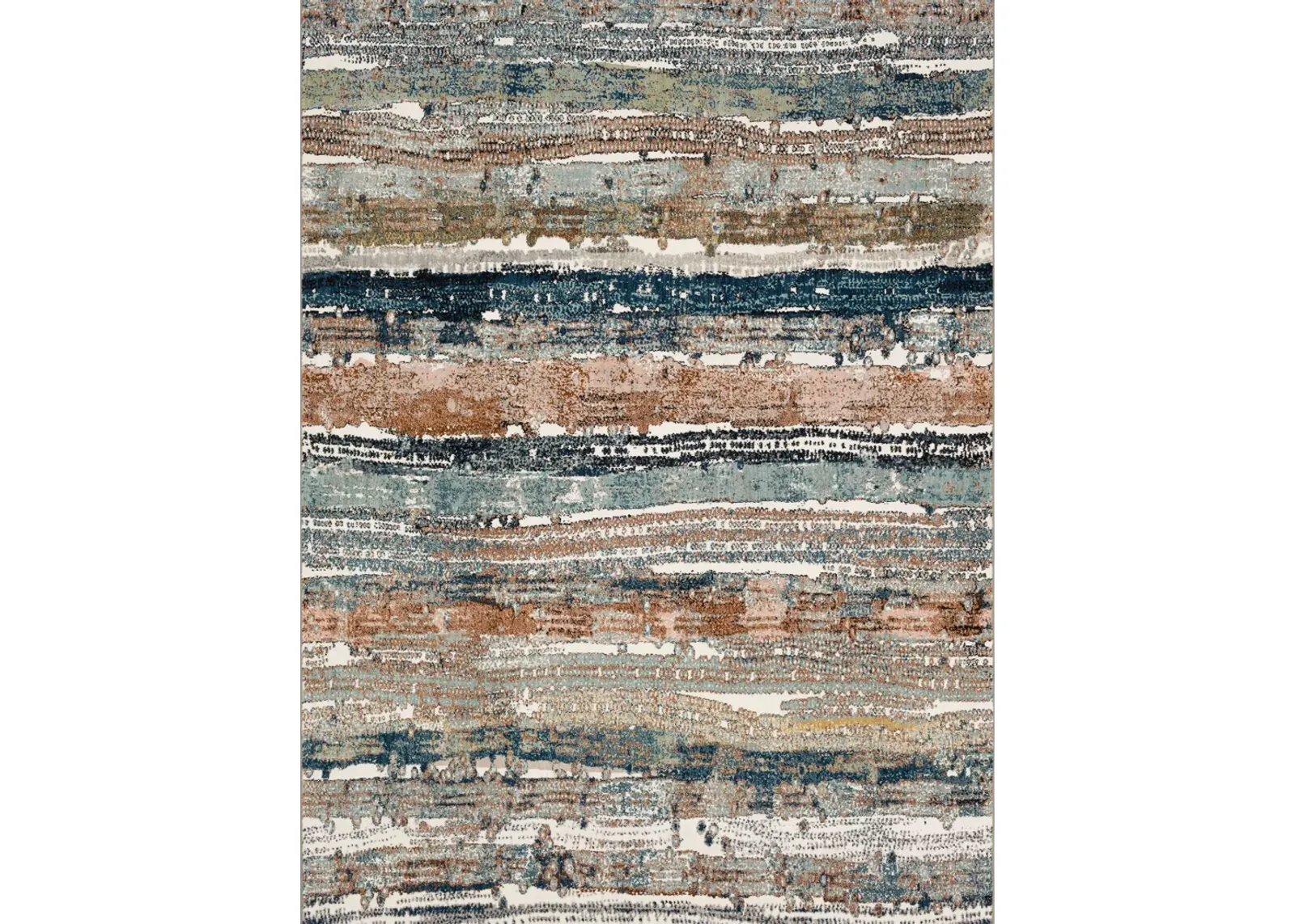 Epiphany Colorful Waves Robin's Egg Blue 5' 3" X 7' 10" Rug