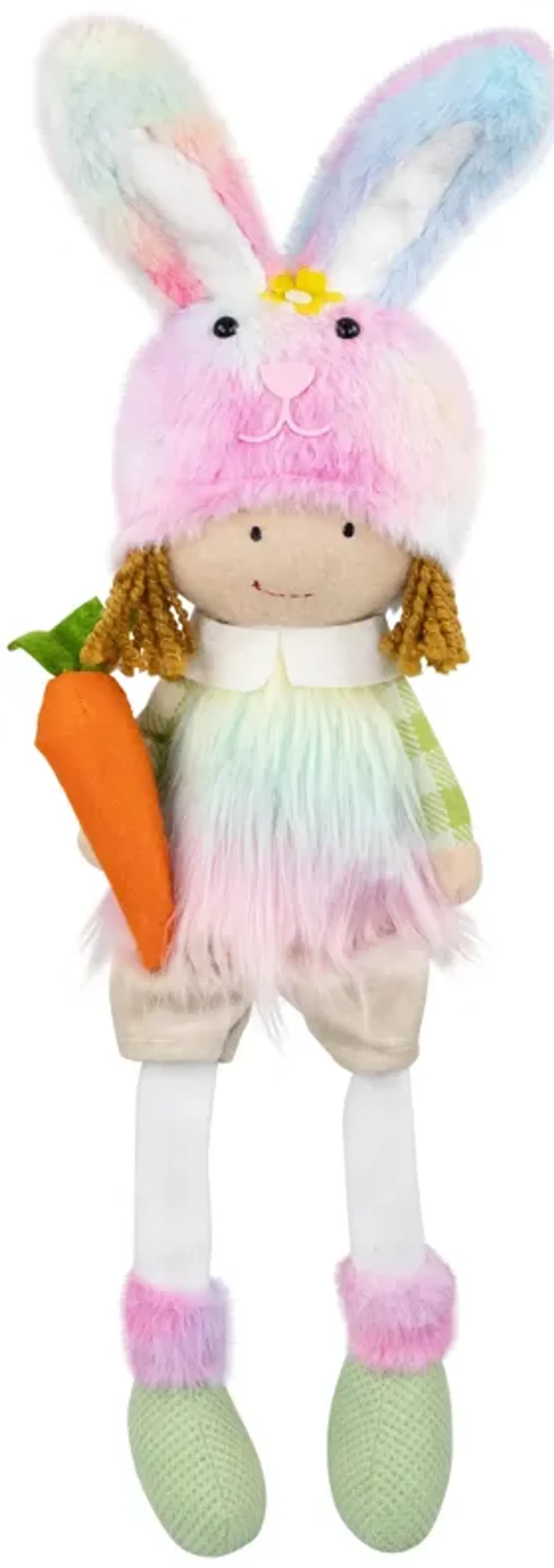 Girl Easter Figurine with Dangling Legs - 23" - Multi-Color