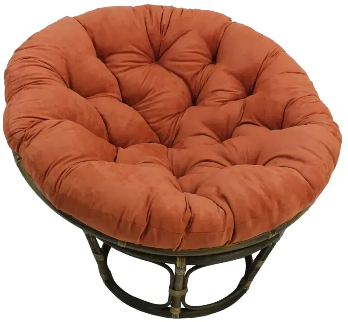 International Caravan Rattan 42-Inch Papasan Chair with Micro Suede Cushion