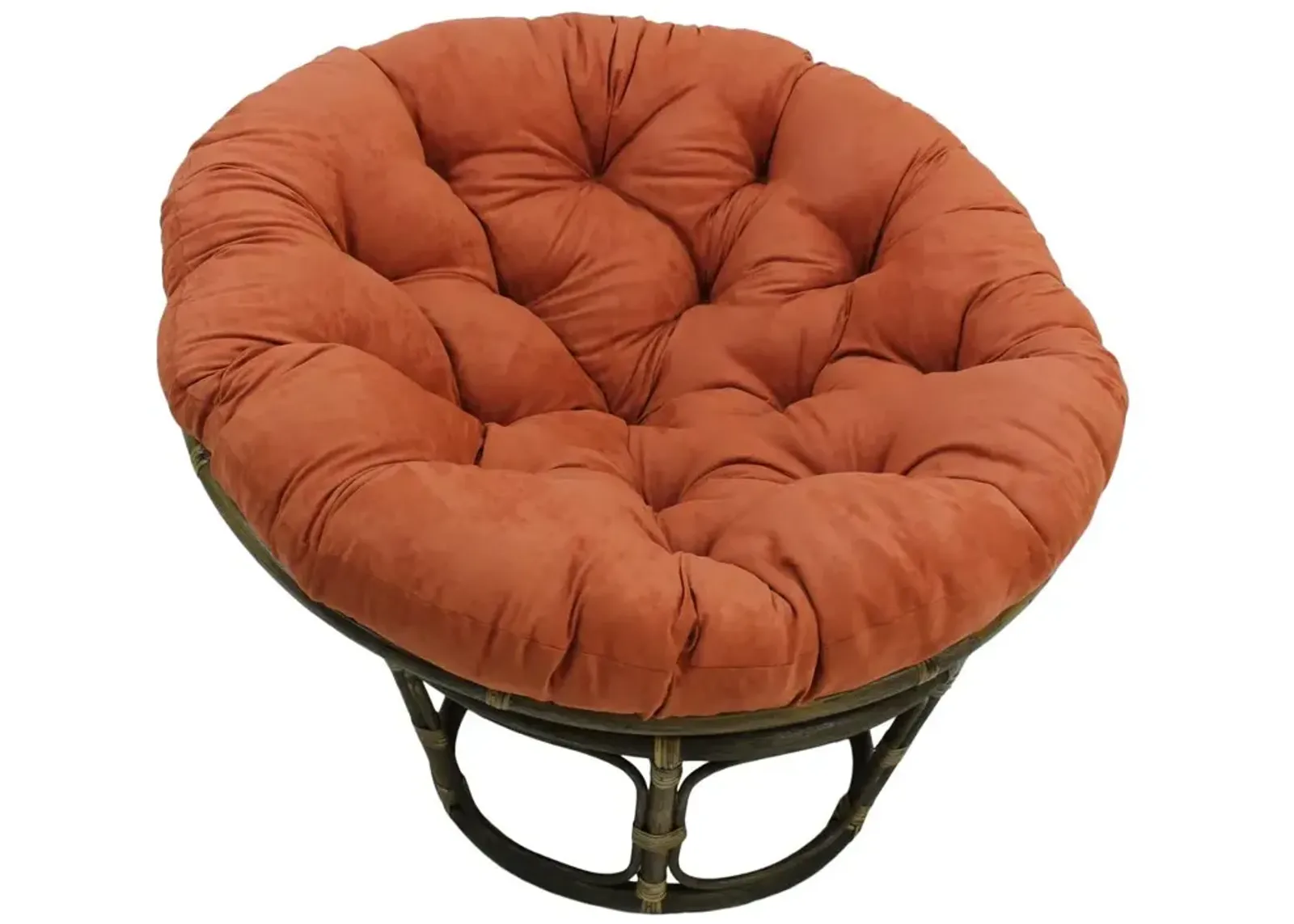 International Caravan Rattan 42-Inch Papasan Chair with Micro Suede Cushion