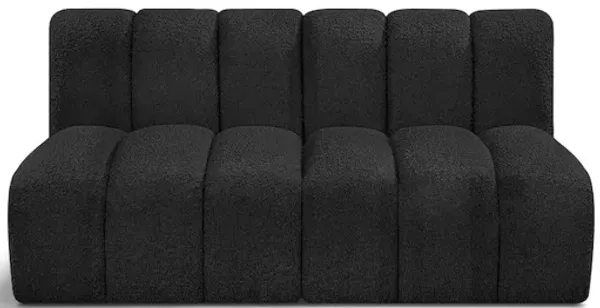Meridian Furniture Arc Black Boucle Fabric Modular Sofa
