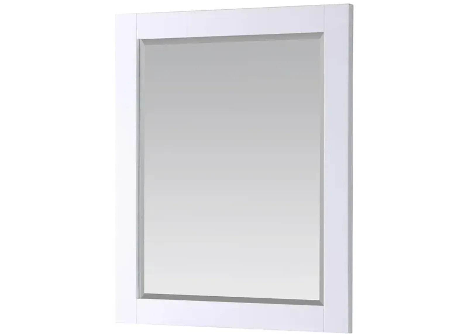 Altair 28 Rectangular Bathroom Wood Framed Wall Mirror in White