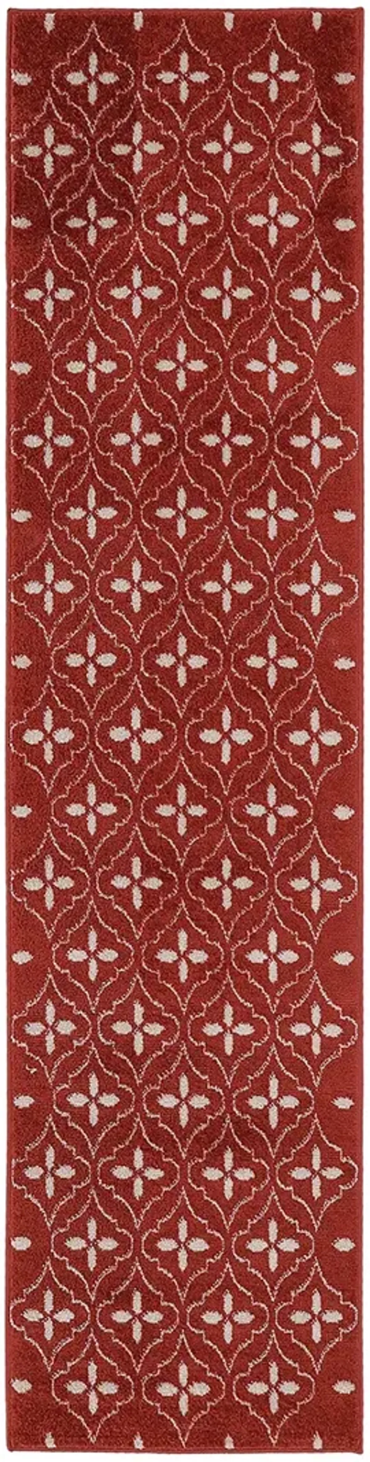 Nourison Essentials NRE04 Brick/Ivory 2'2" x 7'6" Rug