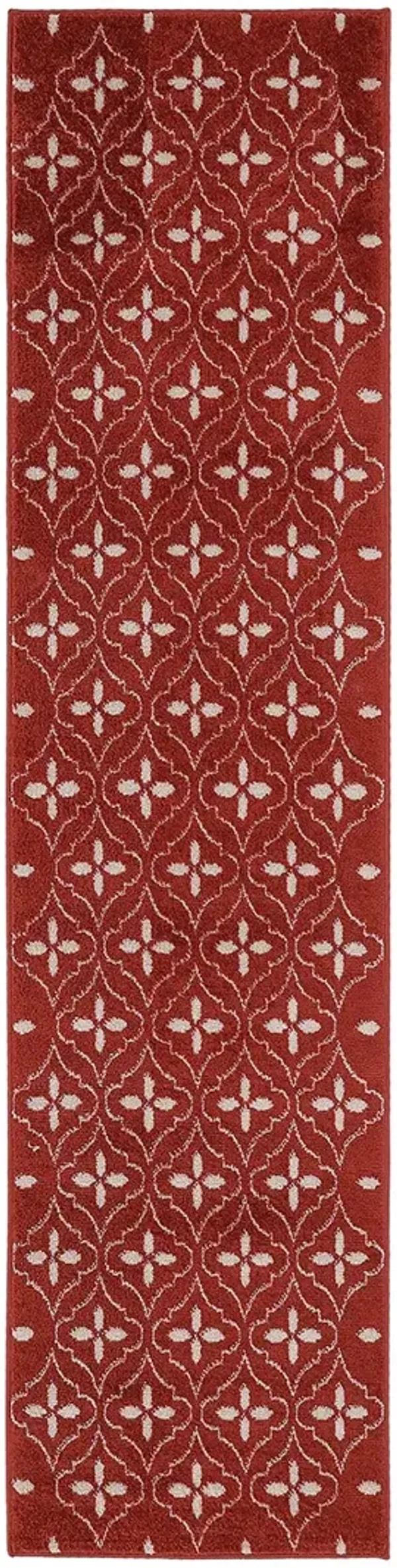 Nourison Essentials NRE04 Brick/Ivory 2'2" x 7'6" Rug