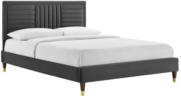 Modway - Sofia Channel Tufted Performance Velvet Queen Platform Bed
