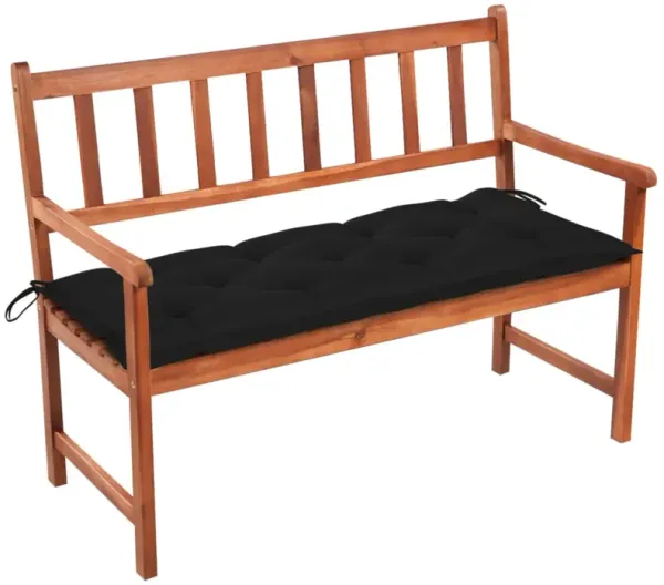 vidaXL Garden Bench with Cushion 47.2" Solid Acacia Wood