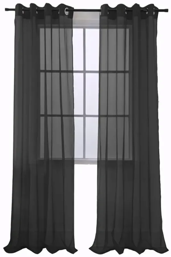 RT Designers Collection Cara One Sheer Grommet Light Filtering Curtain Panel
