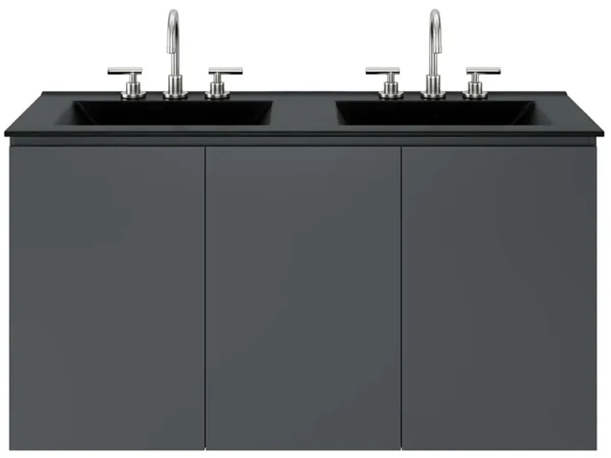 Bryn 48" Wall-Mount Double Sink Bathroom Vanity