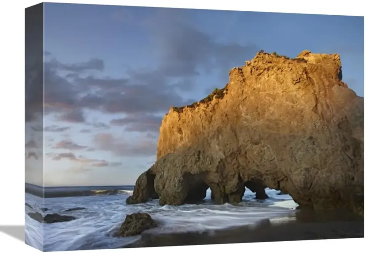 Natural bridge on El Matador State Beach, California-Canvas Art-16x12