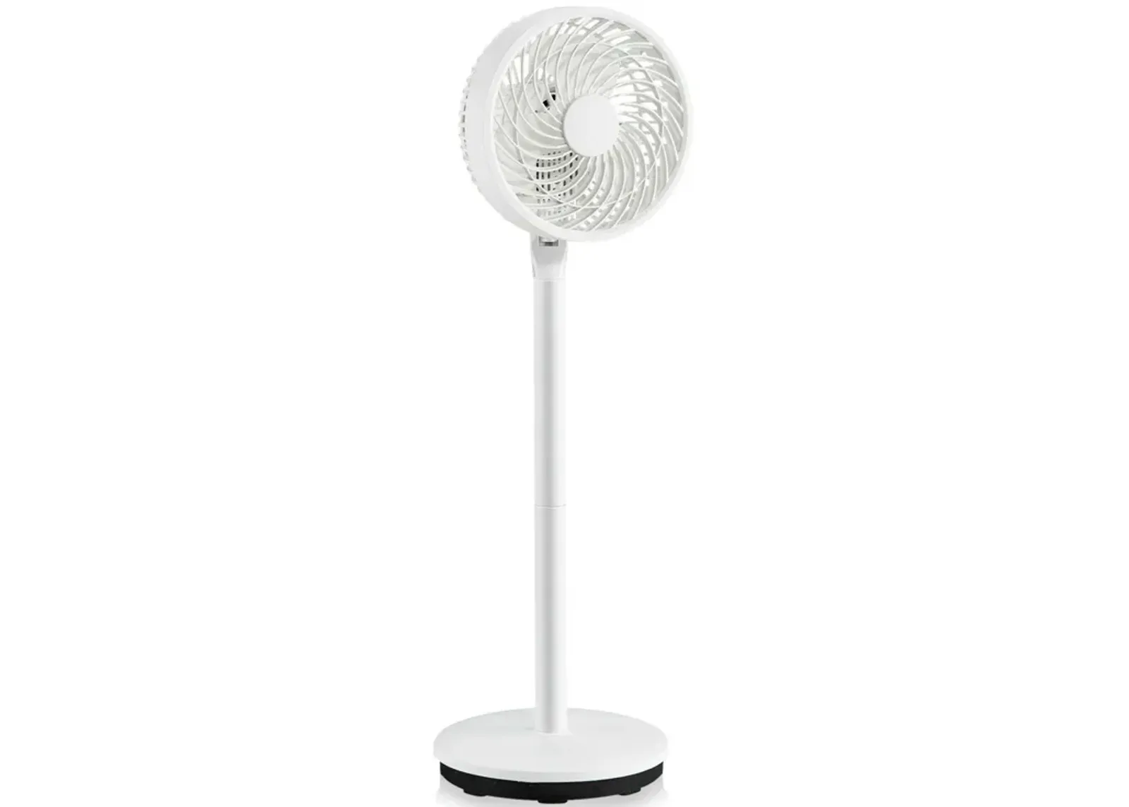 Portable Oscillating Pedestal Floor Fan with Adjustable Heights and Speeds