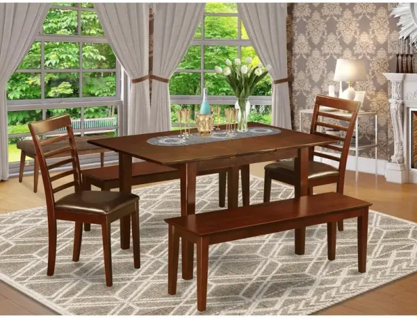5 Pc dinette set-small Dining Tables and 2 Dining Chairs and 2 Benches